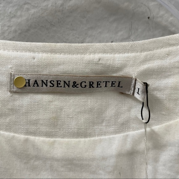 Hansen & Gretel Theodore Mini Dress White Linen - Picture 5 of 6